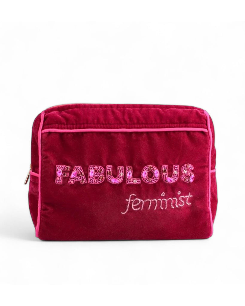 Fabulous Feminist Embellished Medium Pouch