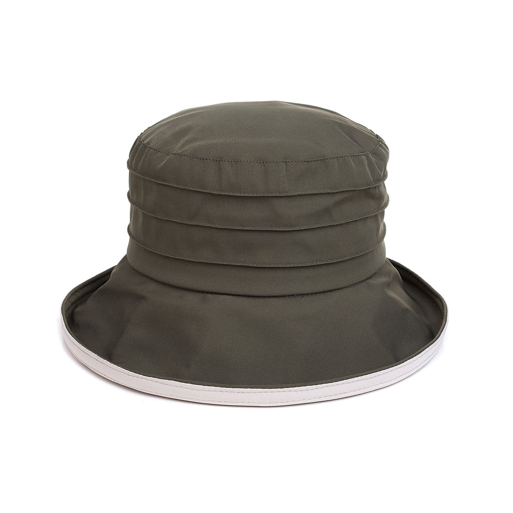 Khaki Green & Beige Waterproof Hat