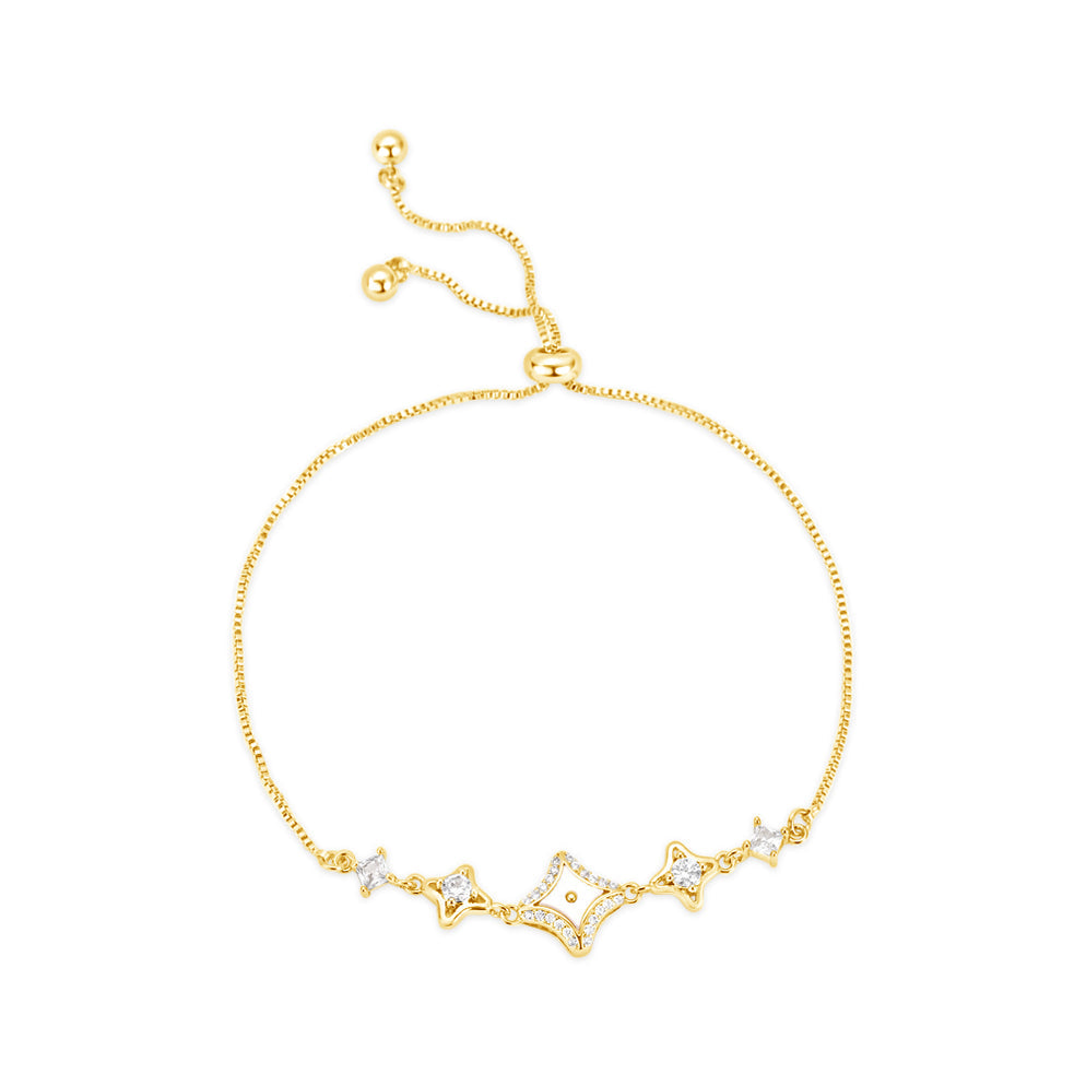 Gold & Crystal Club Draw In Bracelet