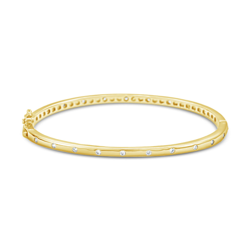 Gold & Crystal Bangle Bracelet