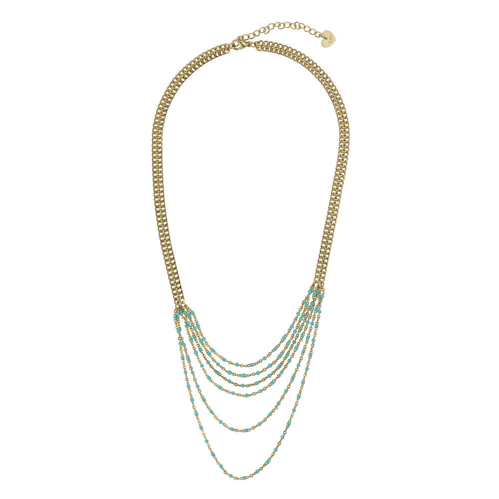 Rayna Gold & Jade Layered Necklace