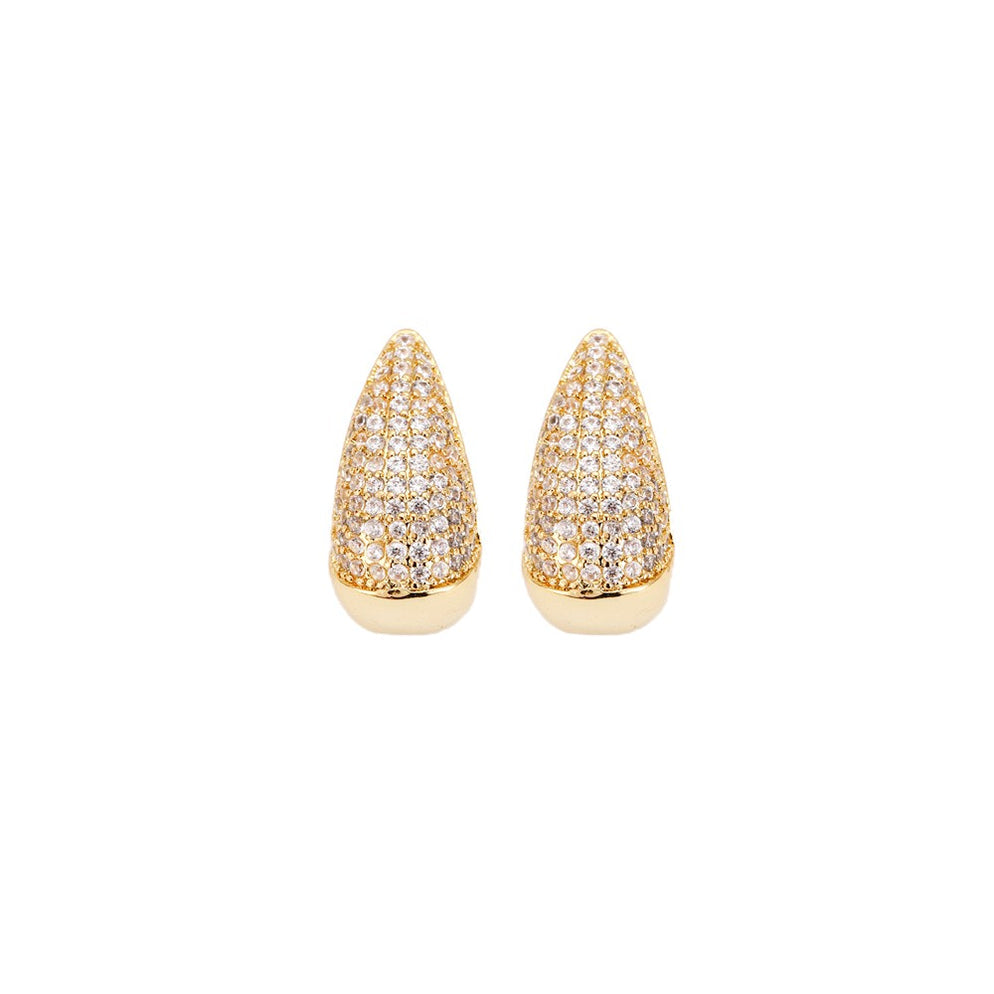 Gold Encrusted Teardrop Earrings