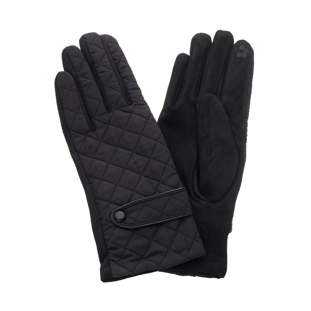 Black Quilted Gloves