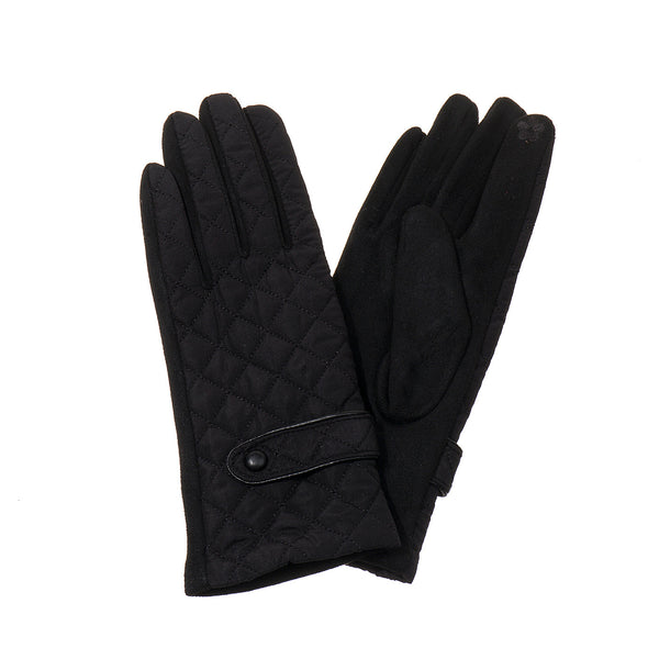 Black Quilted Gloves