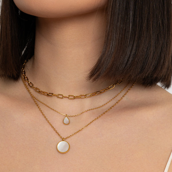 Julieta Gold Triple Layer Necklace