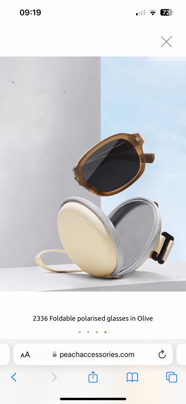 Foldable Polarised Olive Sunglasses