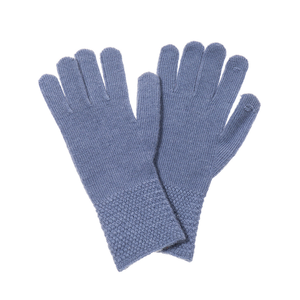 China Blue Knit Gloves