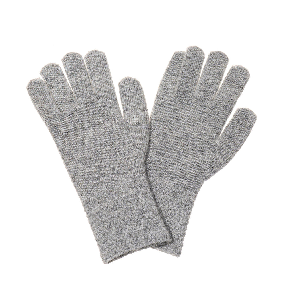 Pebble Grey Knit Gloves
