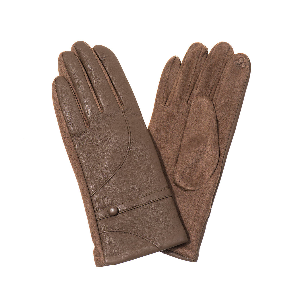 Mocha Mousse Leather Stitch Gloves