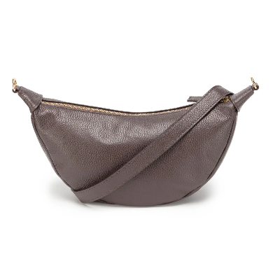 Chocolate Brown Leather Hobo Sling Bag