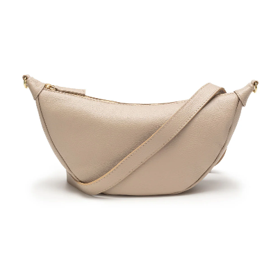 Biscuit Leather Hobo Sling Bag