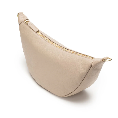 Biscuit Leather Hobo Sling Bag