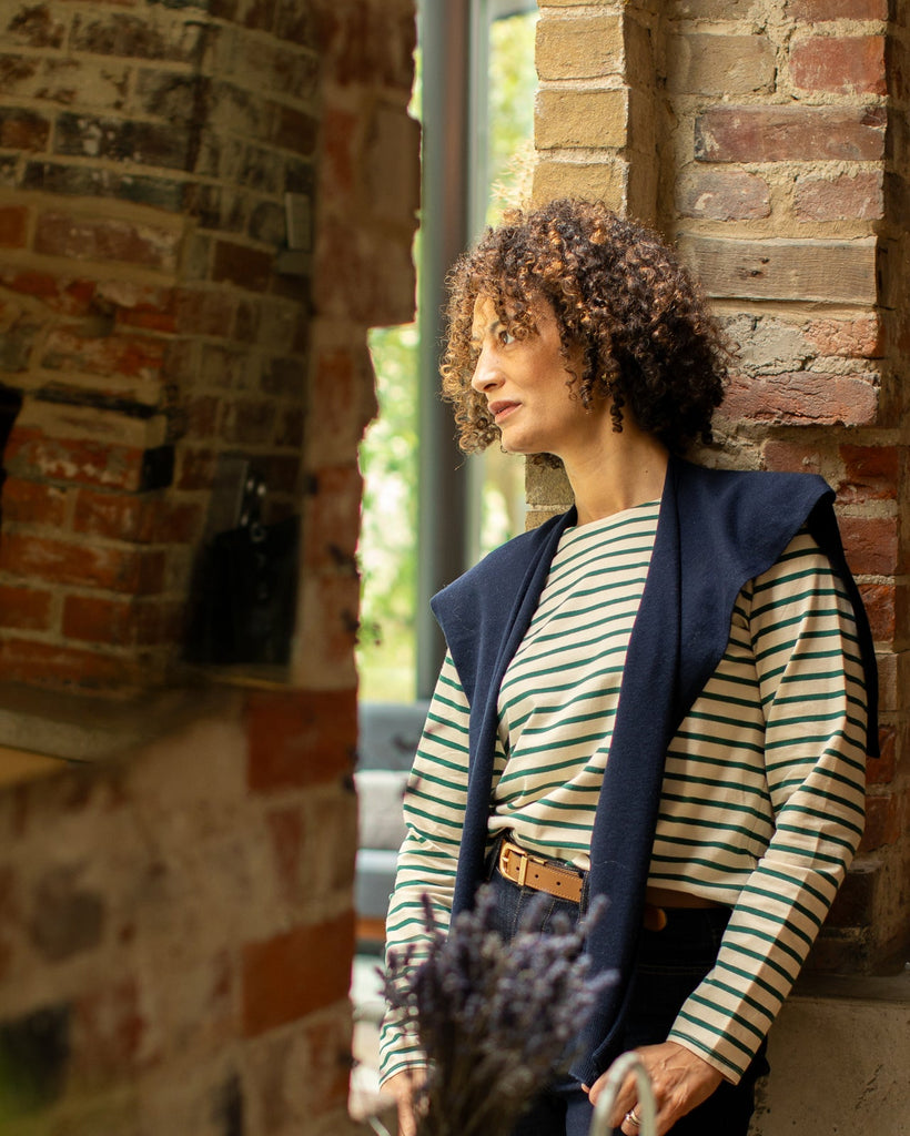 Tori Dark Navy Shrug Scarf