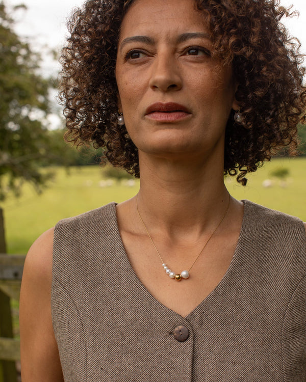 Ashford Gold & Pearl Multi Ball Necklace