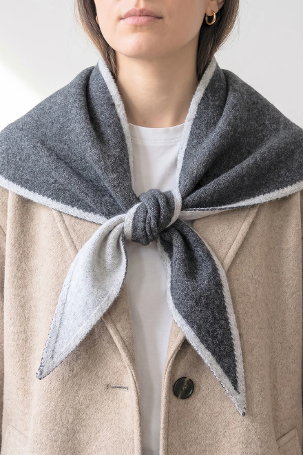 Grey & Light Grey Triangle Heavyweight Scarf