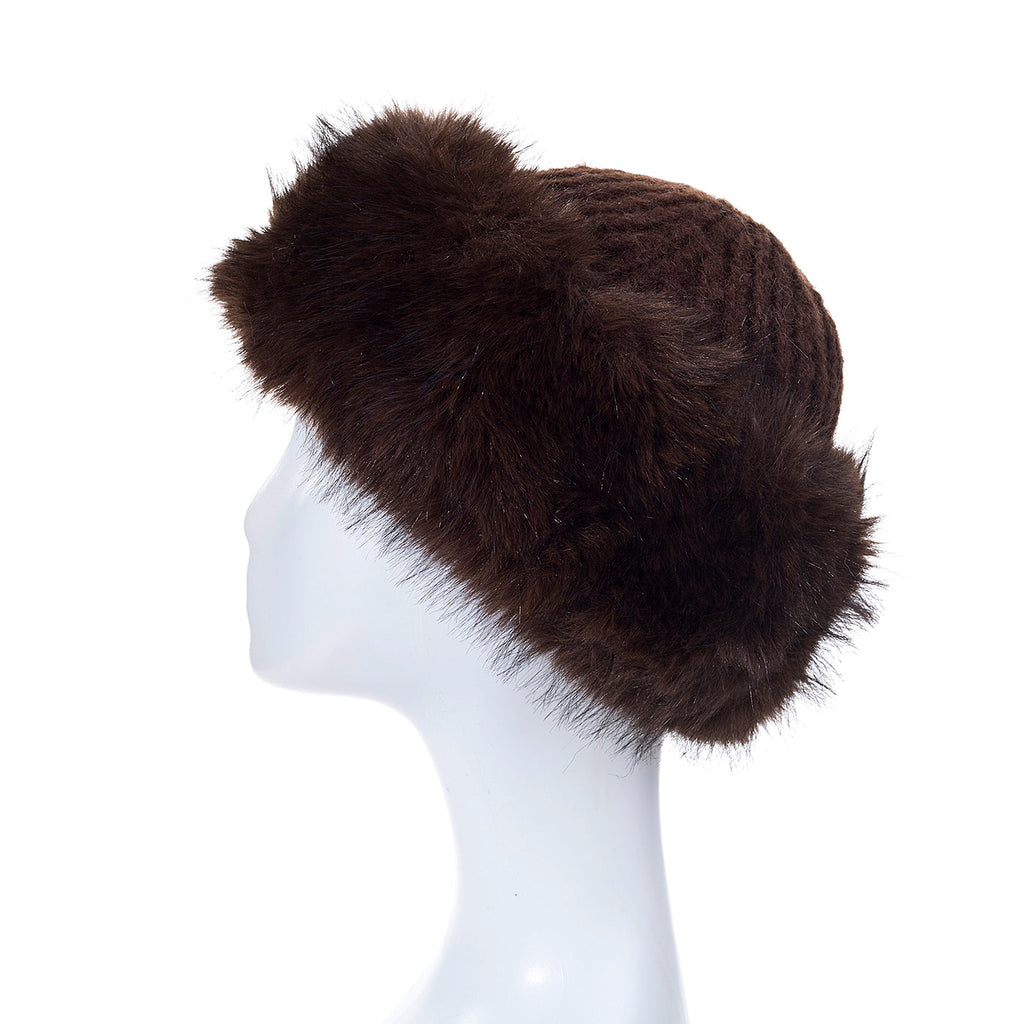 Cocoa Brown Faux Fur Hat