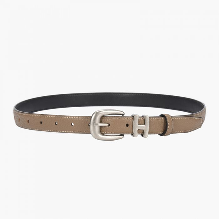 Taupe H Buckle Belt