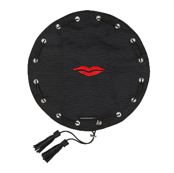 Donna May Black Mini Leather Lay Flat Makeup Bag