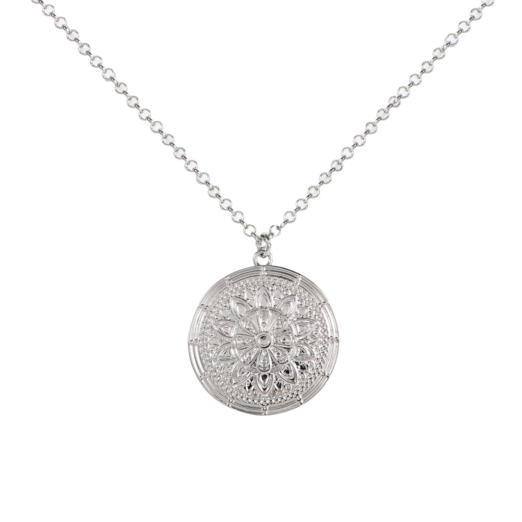 Silver Coin Pendant Necklace