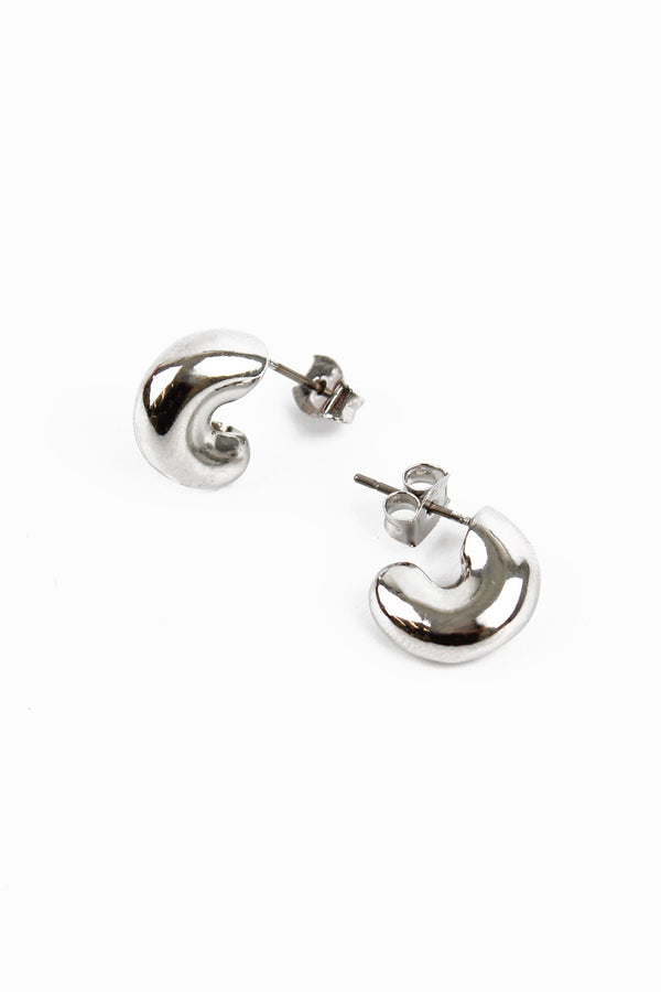 Silver Bubble Hoop Earrings