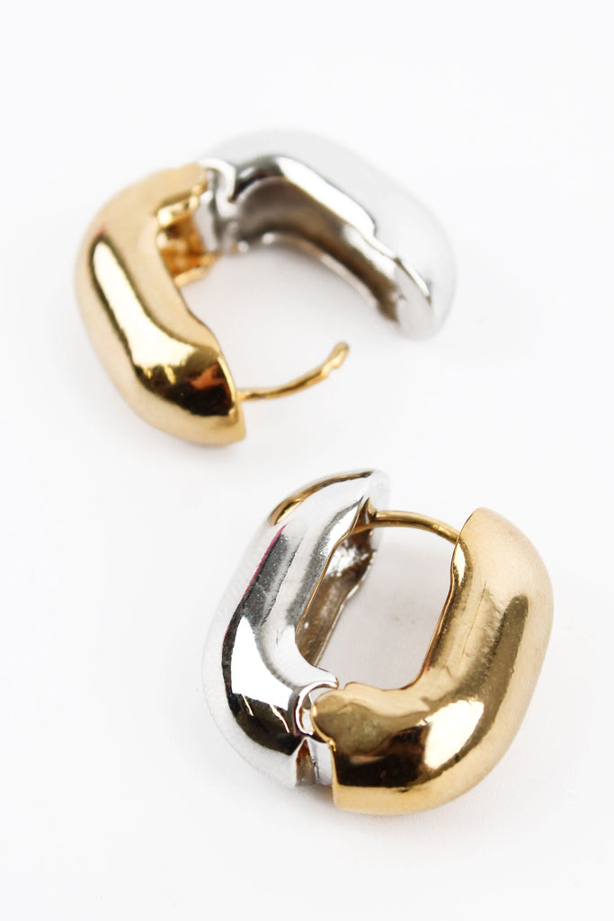 Gold & Silver Chunky Hoop Earrings