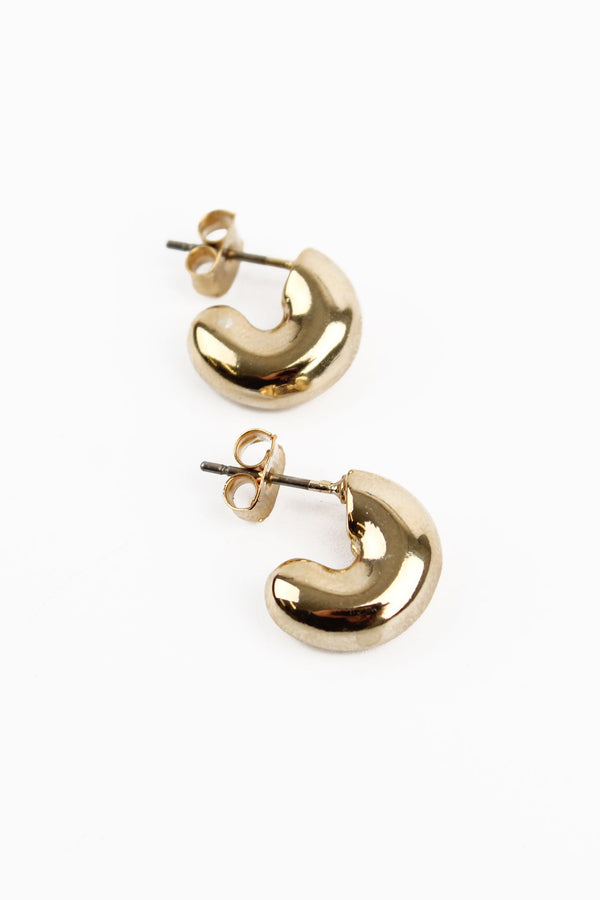 Gold Bubble Hoop Earrings