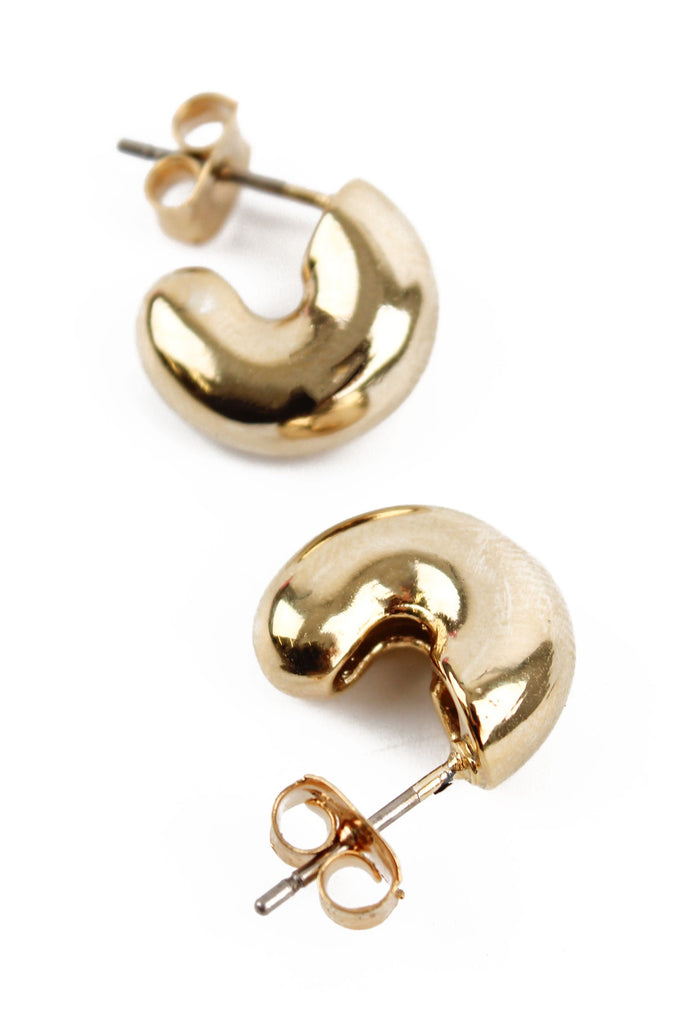 Gold Bubble Hoop Earrings