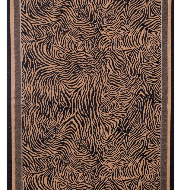Black & Taupe Zebra Print Scarf