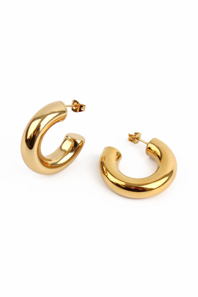 Gold Chunky Hoop Earrings