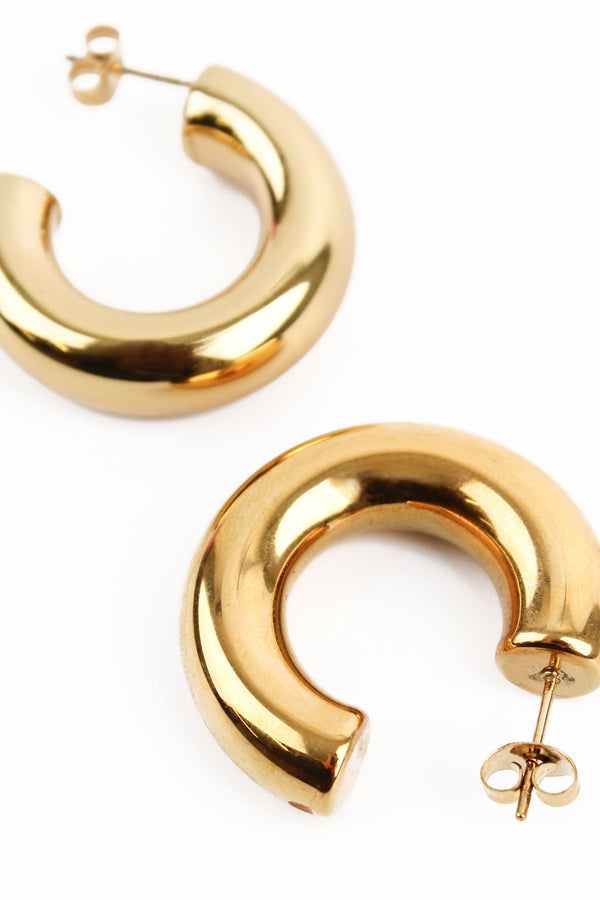 Gold Chunky Hoop Earrings