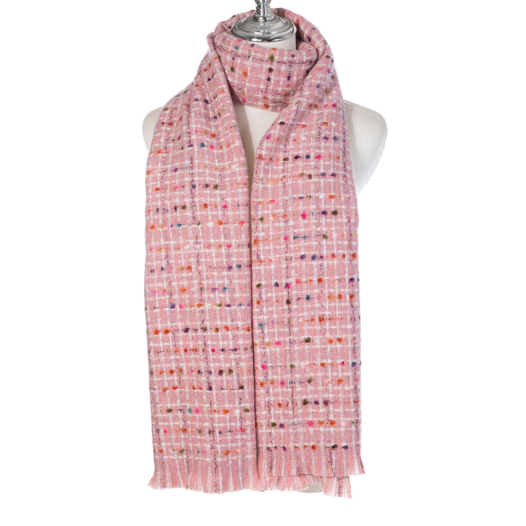 Marshmallow Pink Tweed Scarf