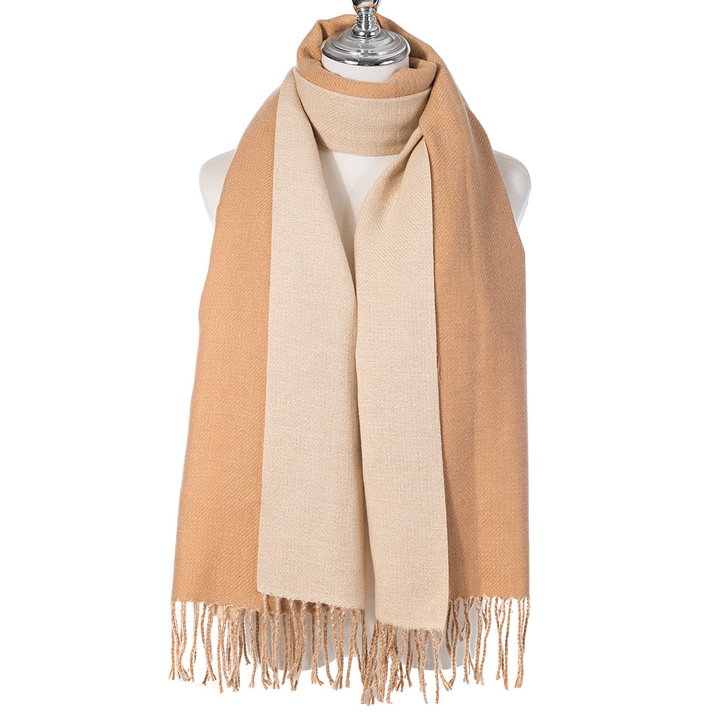 Natural Linen Two Tone Scarf