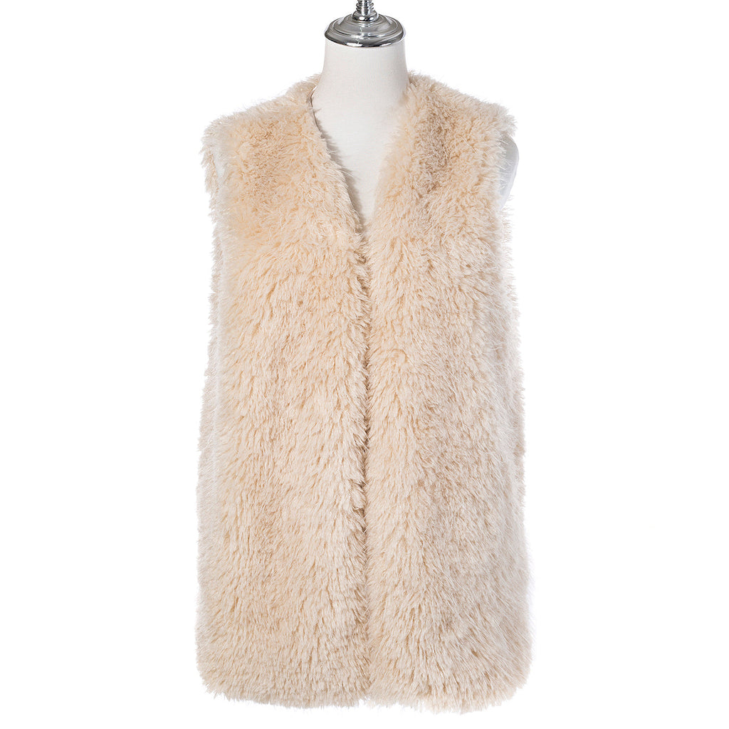 Whipped Cream Faux Fur Gilet