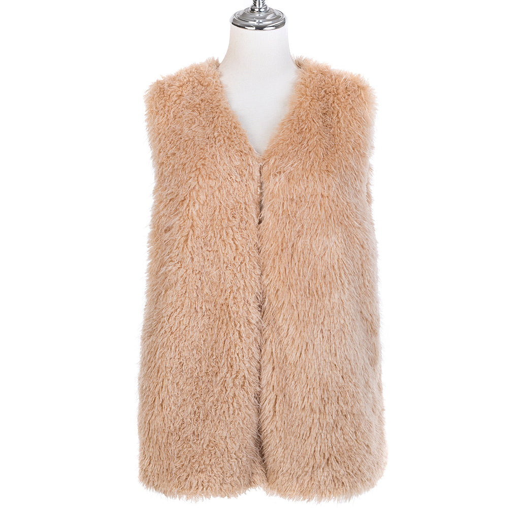 Linen Faux Fur Gilet