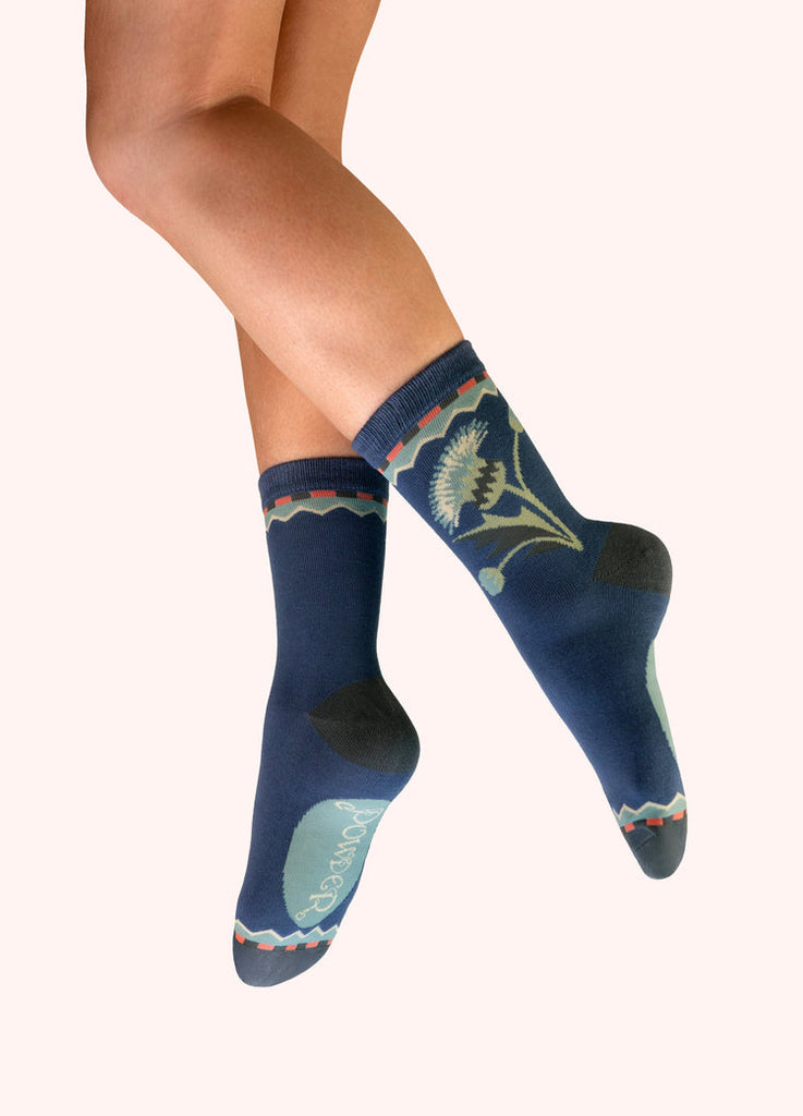 Powder Thislte Ankle Socks