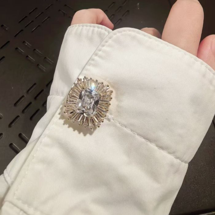 Gold & Crystal Decorative Button Cover