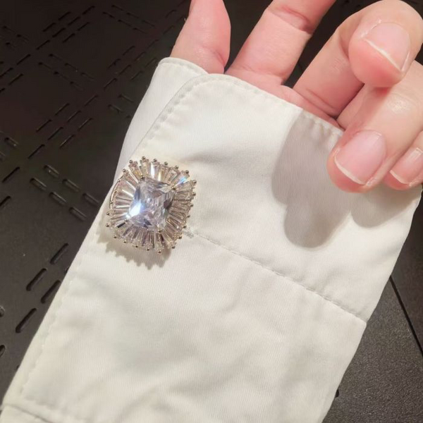 Gold & Crystal Decorative Button Cover