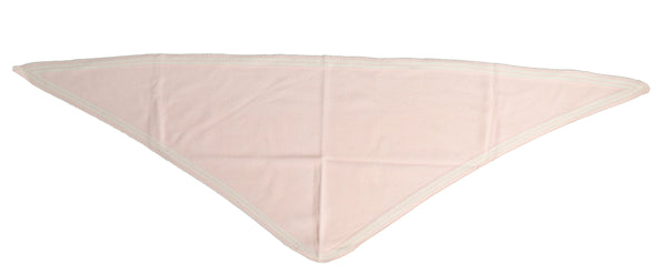 Marshmallow & White Trim Triangle Knit Scarf
