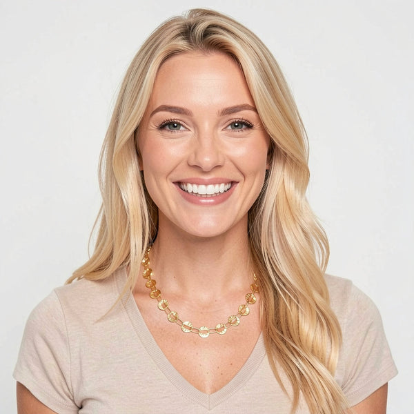 Gold Circle Chain Necklace