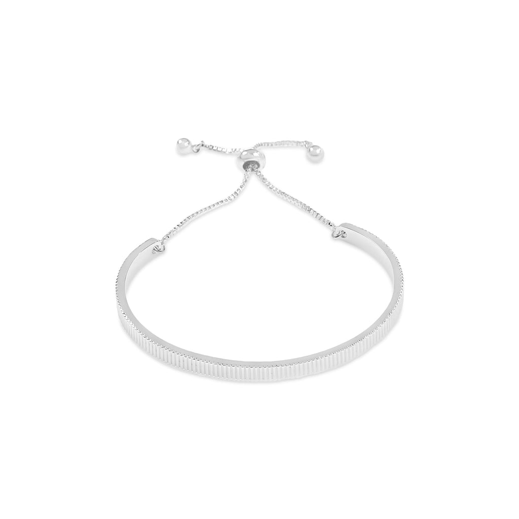 Silver Bar Bangle Bracelet