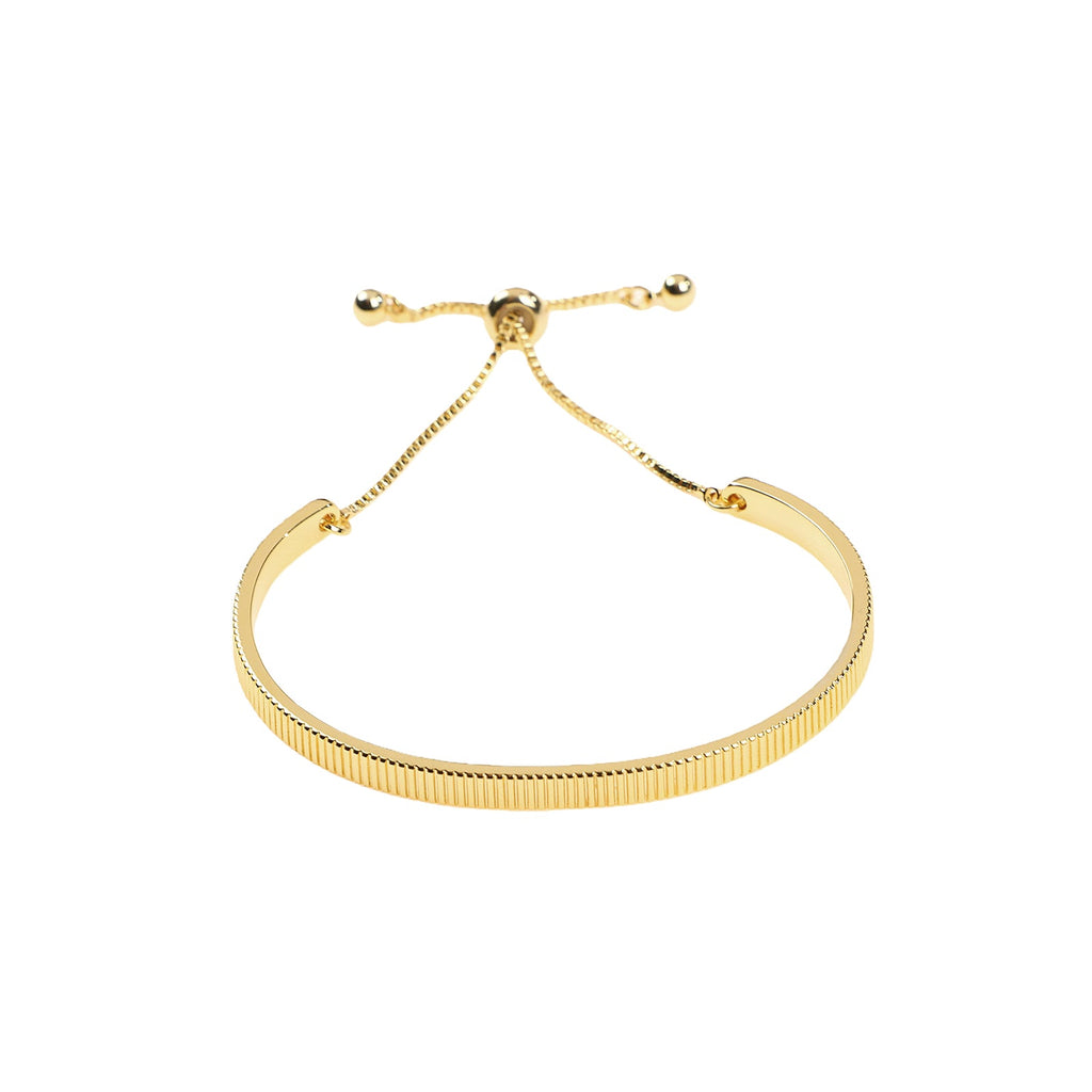 Gold Bar Bangle Bracelet