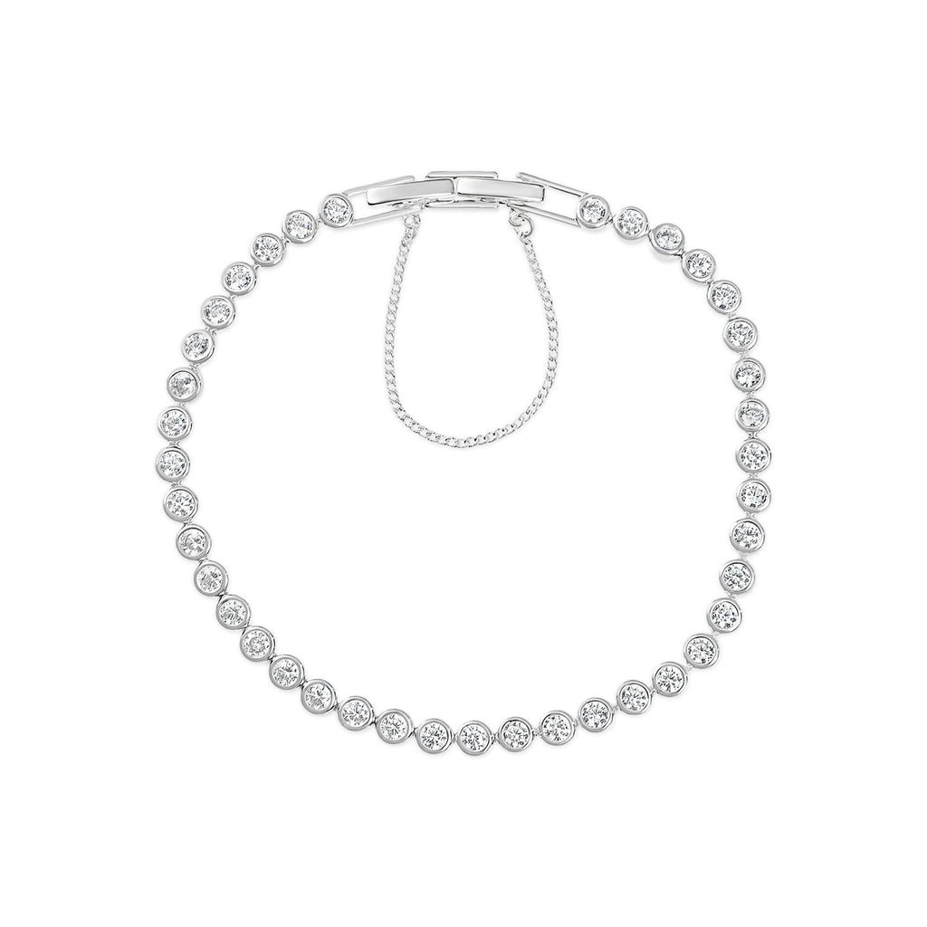 Silver Crystal Tennis Bracelet