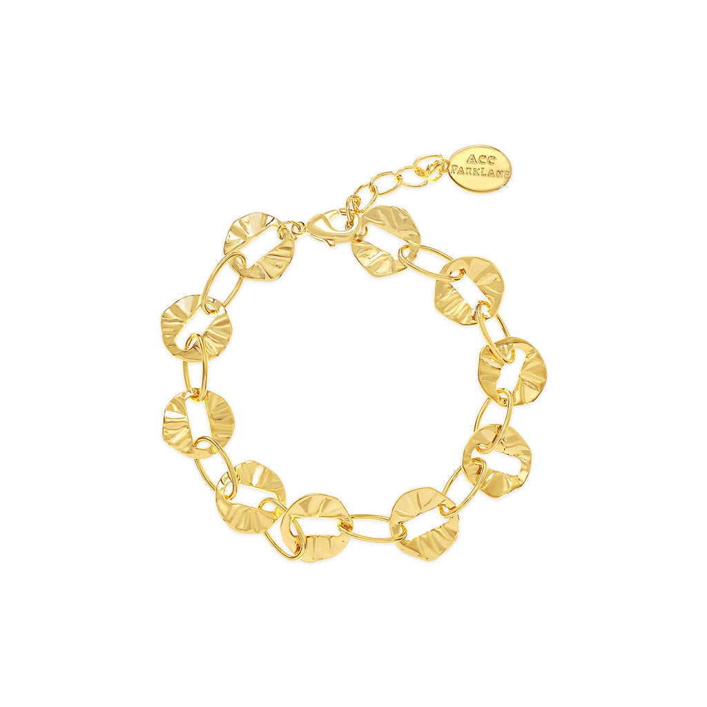 Gold Circle Link Bracelet