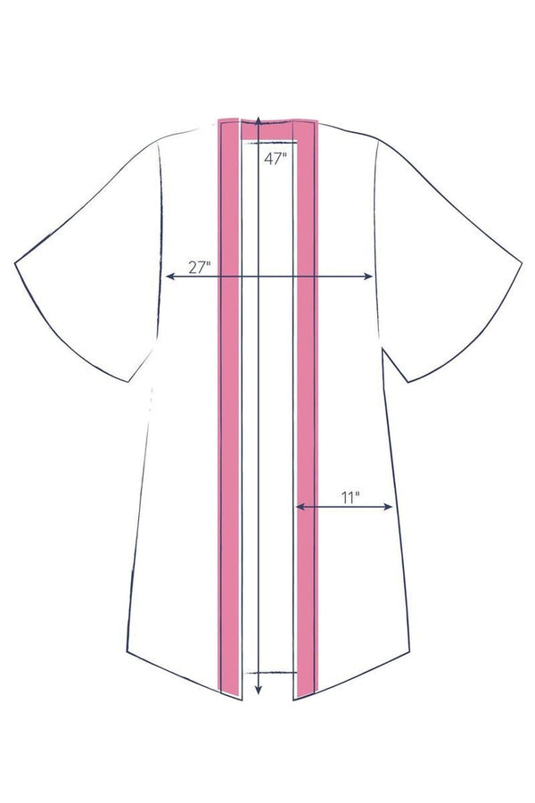 Powder Lilac Prancing Tiger Kimono Gown