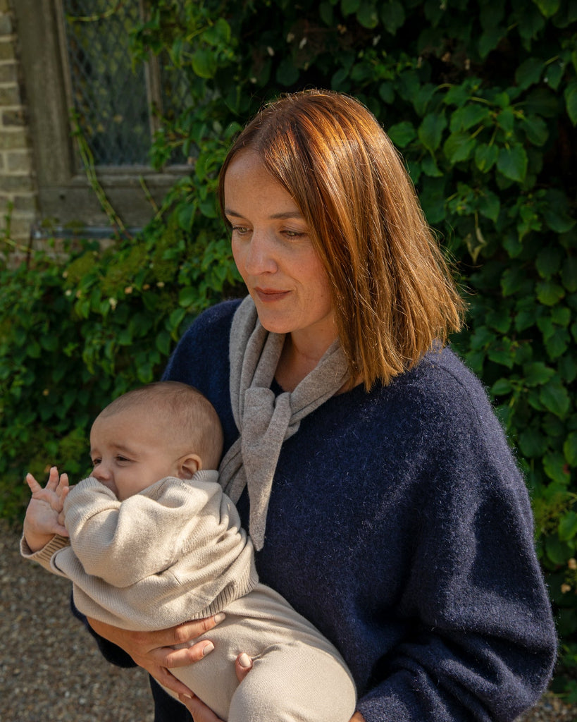 Jane Dark Biscuit Triangle Scarf