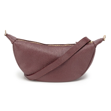 Wine Leather Hobo Sling Bag