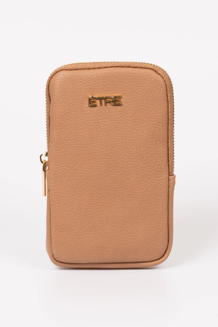Pippa Tan Pebbled Leather Sunglasses Pouch