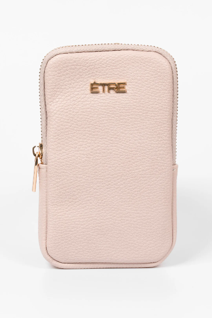 Pippa Nude Pebbled Leather Sunglasses Pouch