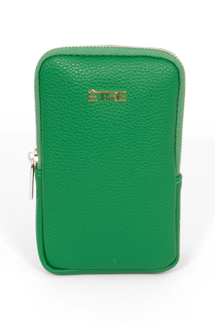 Pippa Green Pebbled Leather Sunglasses Pouch