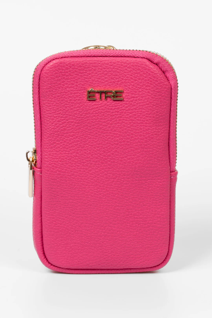 Pippa Fuchsia Pebbled Leather Sunglasses Pouch